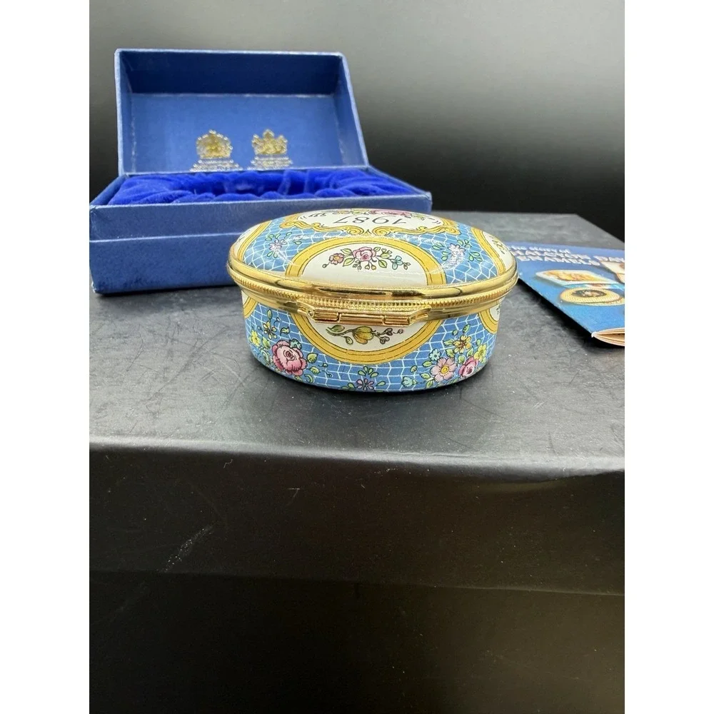 ✨📅 Halcyon Days Enamels 1987 Trinket Box – Vintage Collectible 📅✨